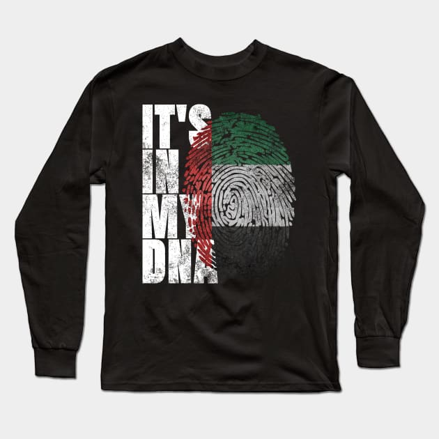 It's In My DNA United Arab Emirates T-Shirt Arabic Flag Gift Long Sleeve T-Shirt by Smoothbeats